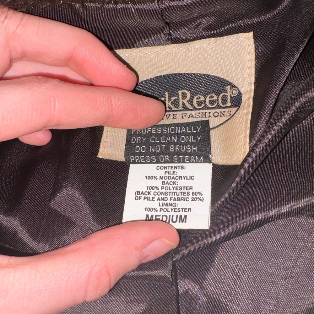 Mark Reed Dark Brown Faux Fur Coat - Picture 9 of 9